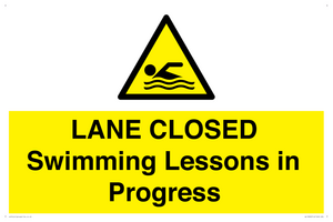 LANE CLOSED Swimming Lessons in Progress